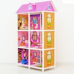 PAREMO Трехэтажный кукольный дом (6 комнат, 3 куклы) (PPCD116-06)
