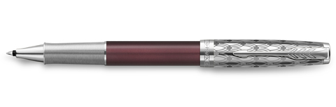 Ручка-роллер Parker Sonnet Premium 2021, T537, Metal & Red Lacquer CT (2119782)