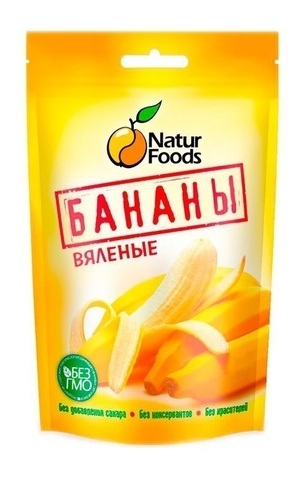 Бананы вяленые, 200 г Natur Foods