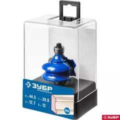 ЗУБР 44.5 x 28 мм, хвостовик 12 мм, фреза кромочная фигурная №4, Профессионал (28715-44.5)