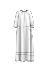 Мирана. Платье льняное макси с вышивкой 