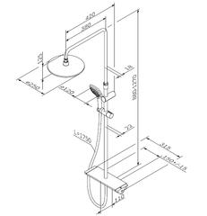 Душевая система ShowerSpot с термостатом AM.PM SPIRIT 2.0 - F0770A400