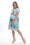Платье для беременных и кормящих 09599 голубой