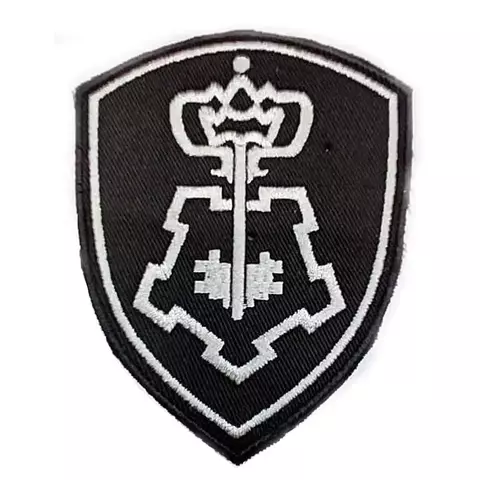 Шеврон Росгвардия вышитый ЦО ВОХР БЕЗ БУЛАВ (серо-черный)