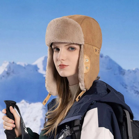 Картинка шапка-ушанка Skully Wear LFM 199_black leather - 8