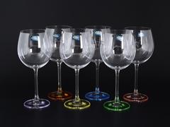 Набор из 6 цветных бокалов для вина Gastro Арлекино, 650 мл, фото 1