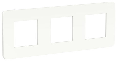 Рамка на 3 поста. Цвет Белый/белый. Schneider Electric Unica Studio. NU280618