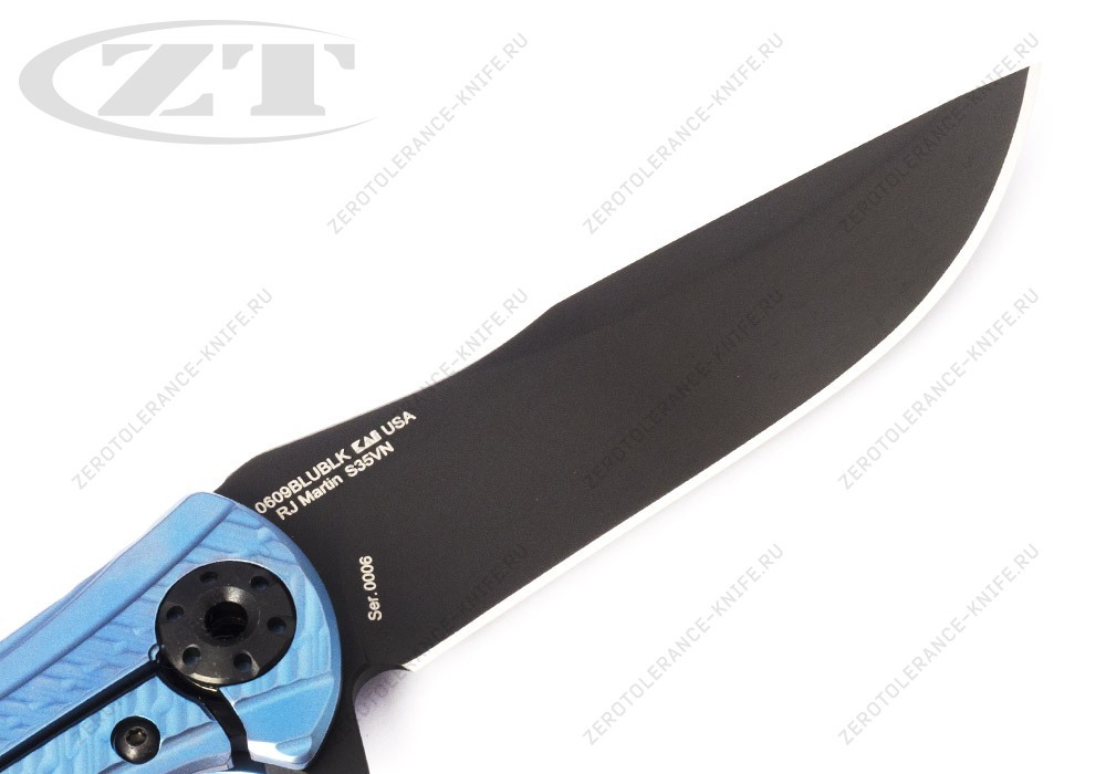 Нож Zero Tolerance 0609BLUBLK First 6 RJ Martin - фотография 