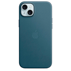 Тканевый чехол с поддержкой MagSafe Apple FineWoven Case для iPhone 15 Plus, Pacific Blue (Тихоокеанский синий)