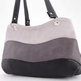 Сумка Саломея 801 мульти итальянский серо-черный