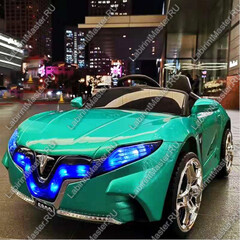 Детский электромобиль "Tesla" зелёный