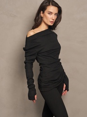 лонгслив утепленный со сборками