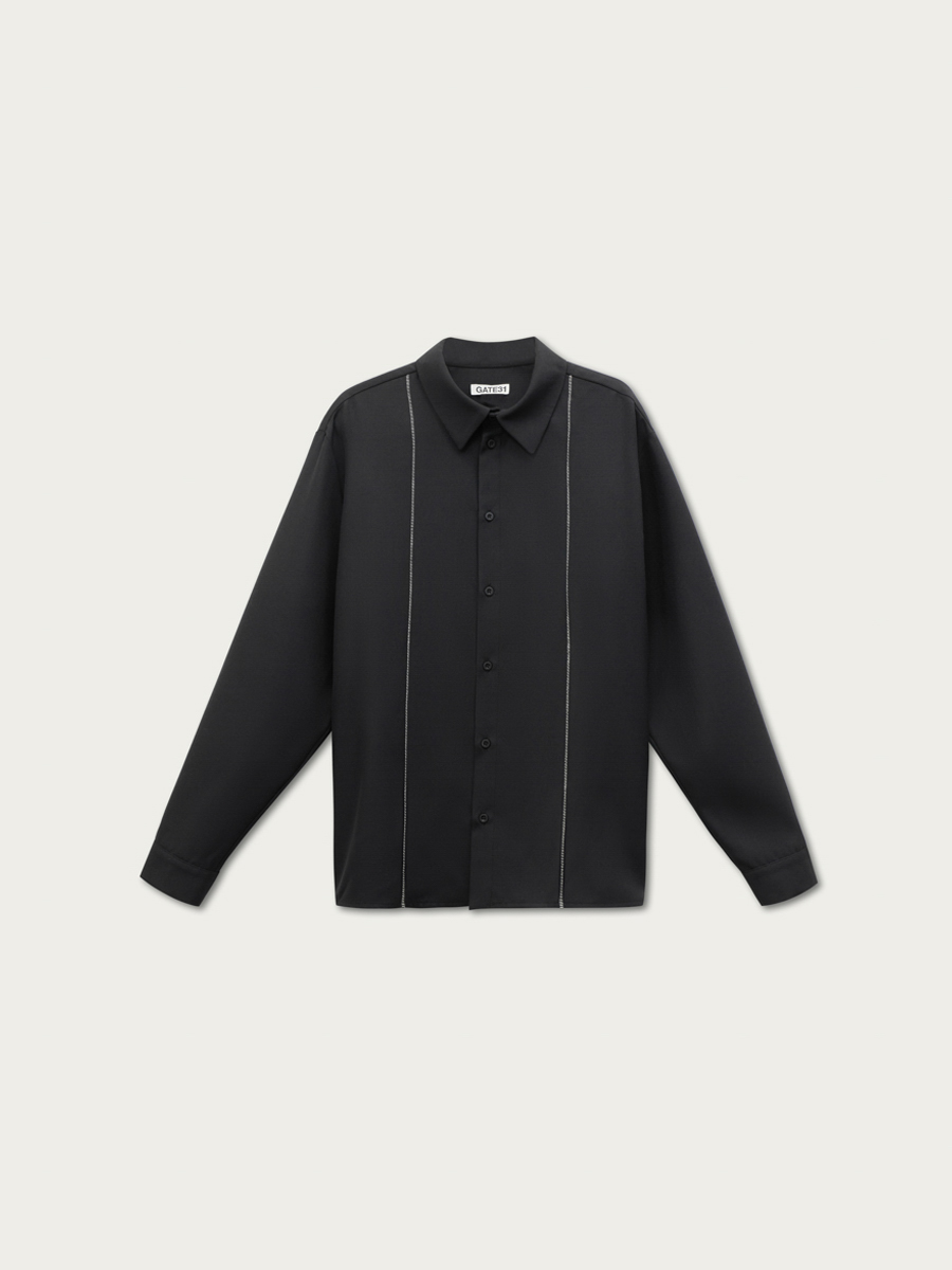 

Рубашка Гарри с контрастными стёжками, Черный