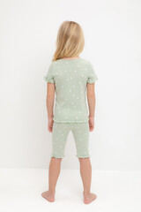 пижама  для девочки  К 1632/морская пена,поле с ромашками