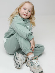 брюки  для девочки  КР 400848/голубой прибой к635