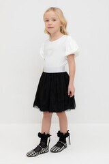 юбка  для девочки  К 7135/черный