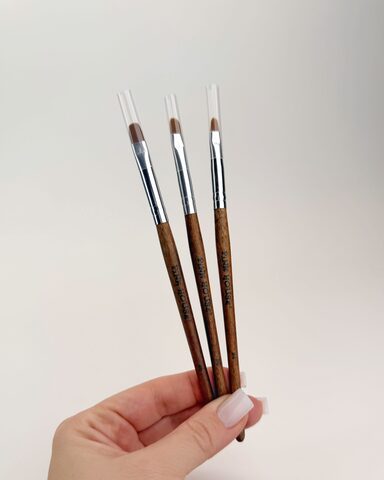 Кисть Макадами деревянная ручка овал