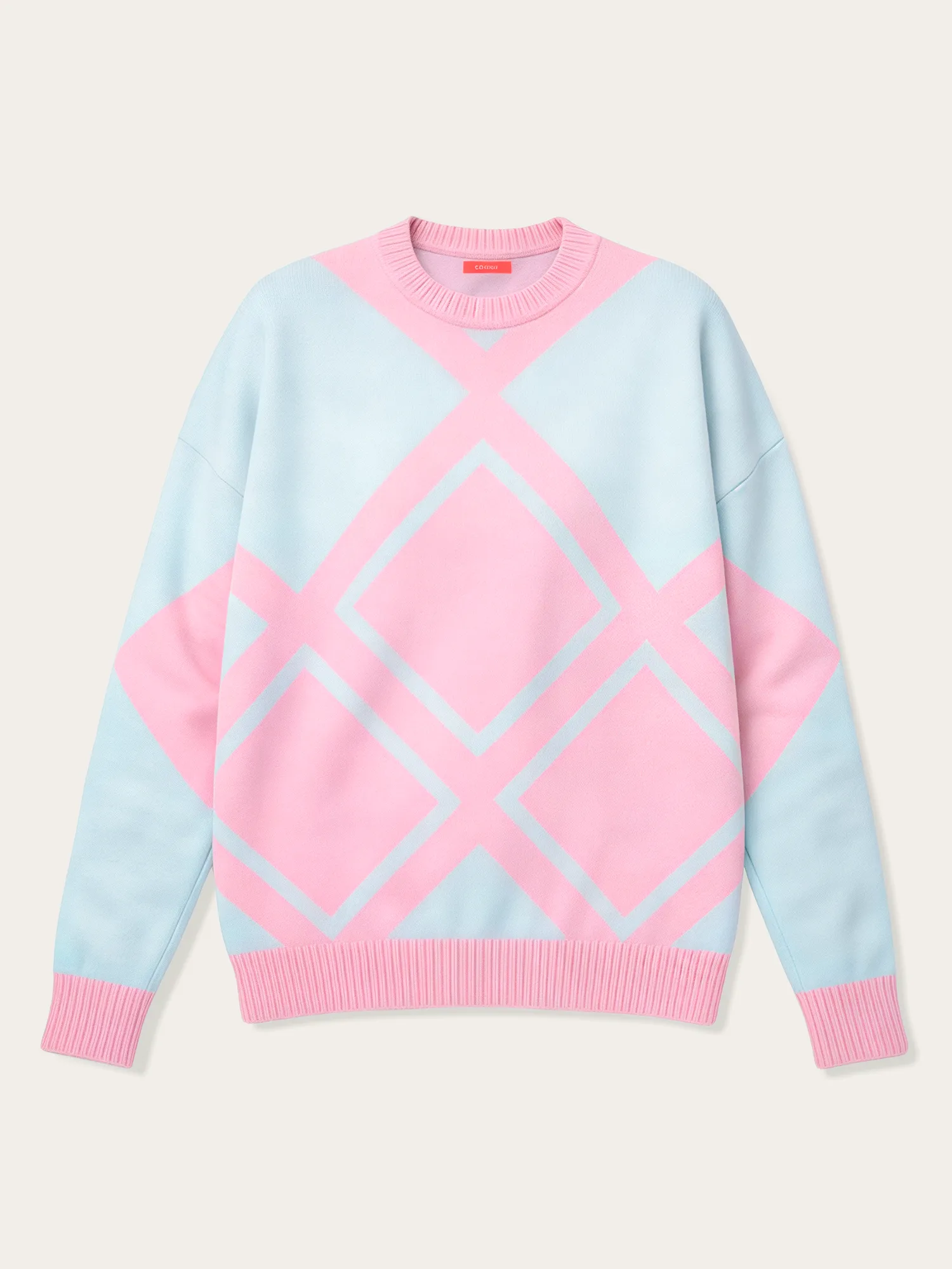 Джемпер свобоный аргайл