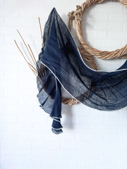 Палантин льняной 