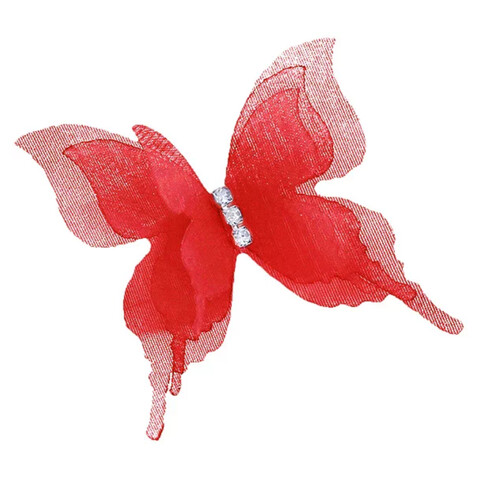 Декоративные бабочки шифоновые, трехслойные, 4,5*5 см