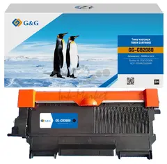 Совместимый тонер-картридж G&G GG-CB2080 (TN-2080) для Brother HL-2130, 2130R, DCP-7055R, 7055WR, 700 стр., без чипа, гарантия 36 мес.