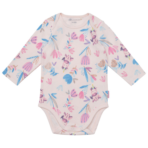Боди для девочки "Единороги в цветах" KOGANKIDS