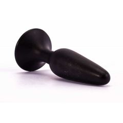 Чёрная анальная пробка с ограничительным основанием LURE ME Silicone Anal Plug - 12,1 см. - 