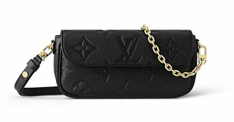 Кошелек женский Louis Vuitton Ivy на цепочке черный