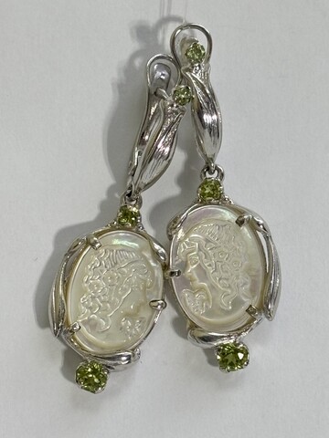 Камея ( серьги из серебра)