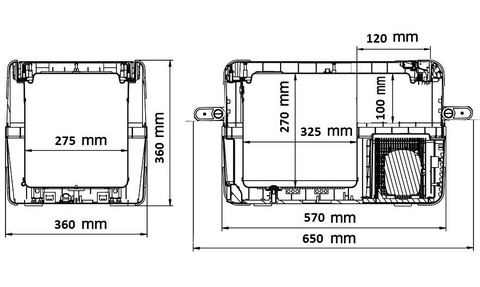 Компрессорный автохолодильник ALPICOOL C30 (30 л.) 12-24-220В
