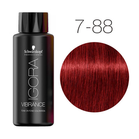 Schwarzkopf Igora Vibrance 7-88 (Средний русый красный экстра) - Безаммиачный краситель для окрашивания тон-в-тон