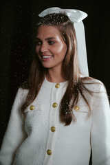 Облегченный бант Паркер белый