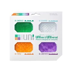 Набор из 4 мастурбаторов-стимуляторов Tenga Uni Variety Pack - 
