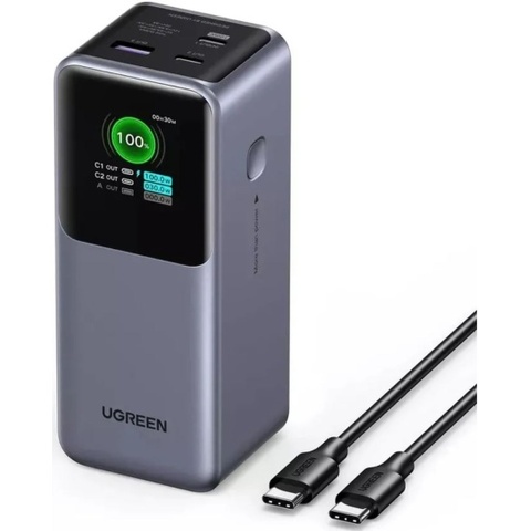 Внешний аккумулятор UGREEN 20000mAh Fast Charging Power Bank 130W PB721 (35524B) серый