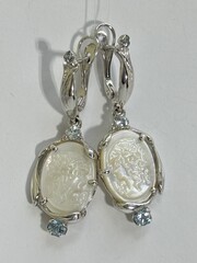 Камея ( серьги из серебра)