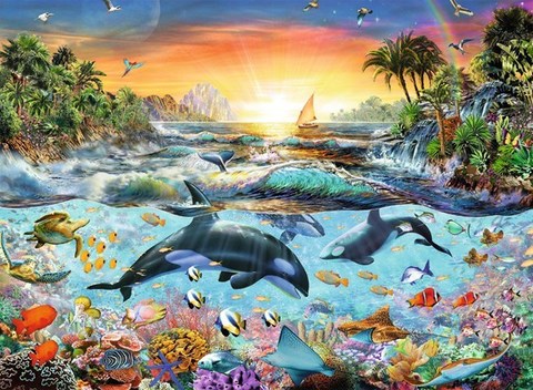 Puzzle Orca Paradise 200 pcs