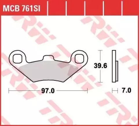 Колодки тормозные дисковые MCB761SI