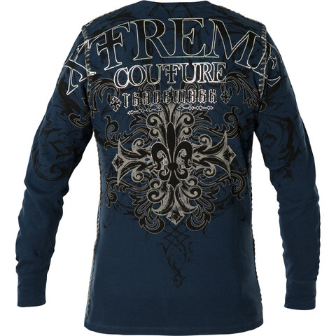 Xtreme Couture | Пуловер мужской LIBERTARIAN X1800I от Affliction синий спина