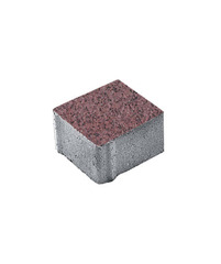 Гранитная тротуарная плитка КВАДРАТ - Б.3.К.6 Гранит Красный с черным