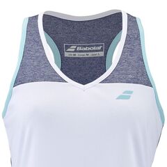 Теннисный топBabolat Play Tank Top Woman - white/blue heather