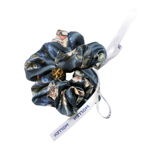 Комплект шелковых резинок для волос Mollen Лазоревый цветок темно-бирюзовый