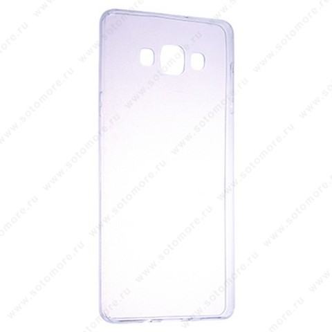 Накладка силиконовая ультра-тонкая для Samsung Galaxy A7 A700 2015 прозрачно-зеленая