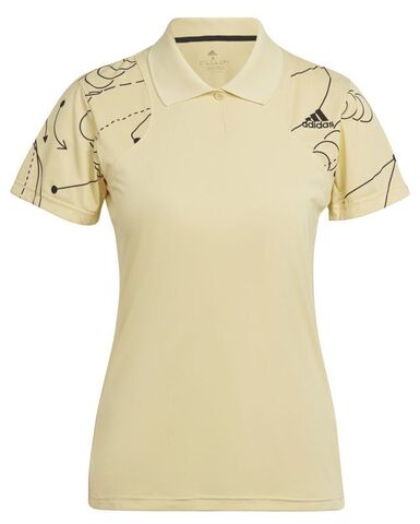 Женское поло Adidas Club Tennis Graphic Polo Shirt - almost yellow