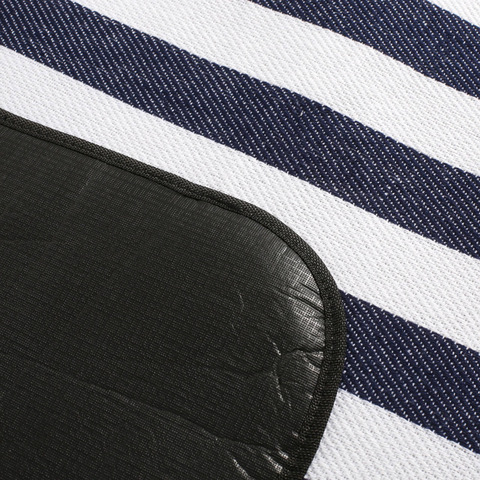 Картинка покрывало для пикника Skully WQ-blanket-wp white-blue stripes - 4