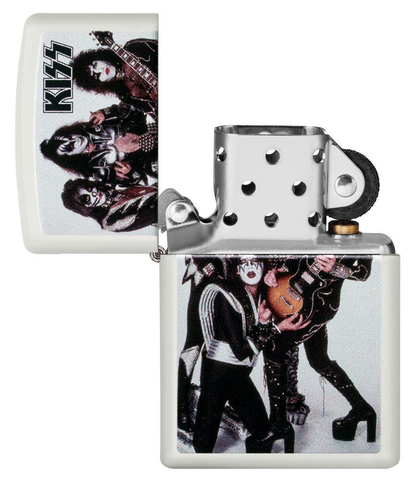 Зажигалка Zippo Kiss с покрытием White Matte, латунь/сталь, белая, матовая, 36x12x56 мм123