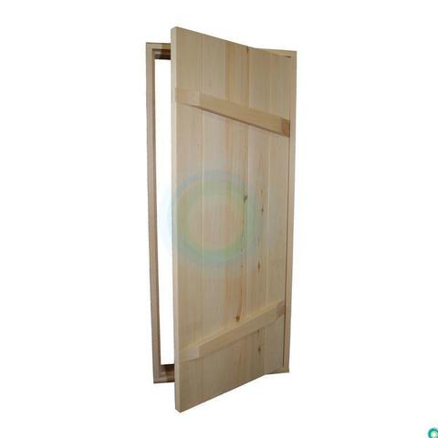 Дверь банная осина СХ (770х1770)мм клиновая с/кор