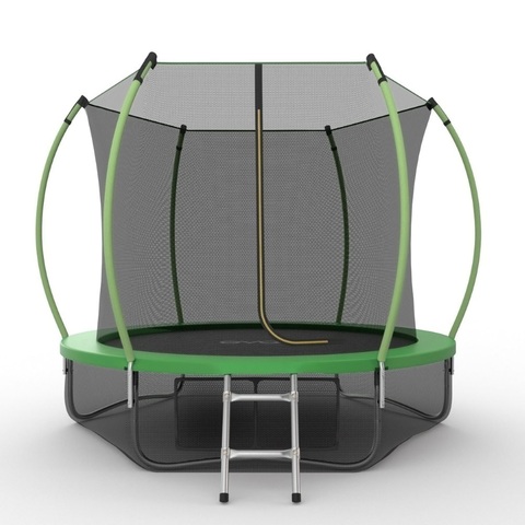 EVO JUMP Internal 10ft (Green) + Lower net. Батут с внутренней сеткой и лестницей, диаметр 10ft (зеленый) + нижняя сеть