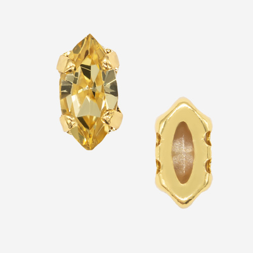 Кристалл Маркиз (Marquise Fancy Stone) в цапах, оттенок 