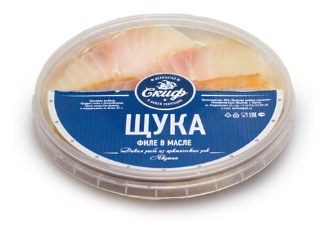 Щука  филе х/к в масле, 180г