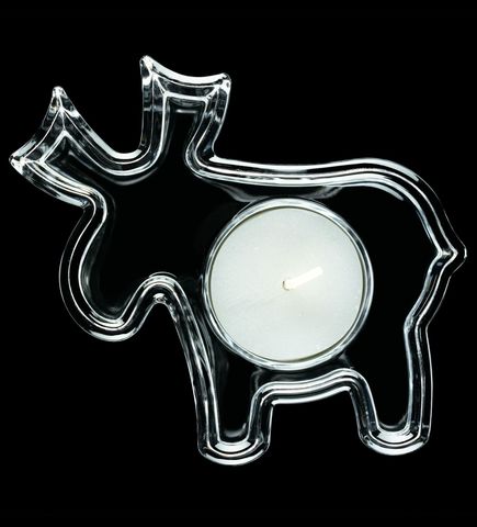 Crystal Christmas Votive Reindeer